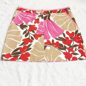 J.Crew 70's Floral Print Casual Retro Skirt Size 4